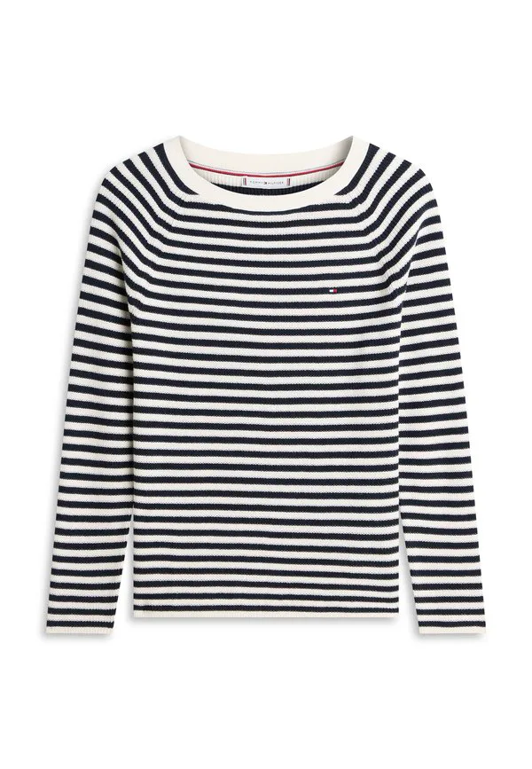 Свитер тонкой вязки с вырезом-лодочкой Tommy Hilfiger, Ivory Petal/Dark Night Navy — фото 4