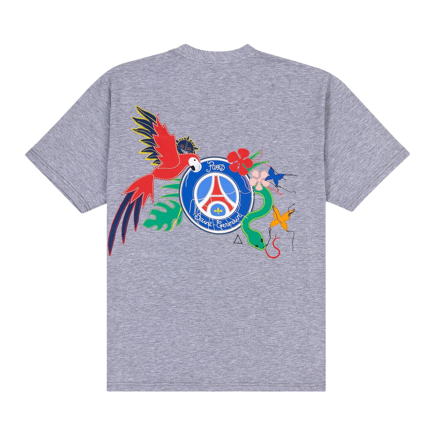 

Футболка Paris Saint-Germain x Esteban Cortázar с логотипом PSG Heather Grey в стиле пэчворк