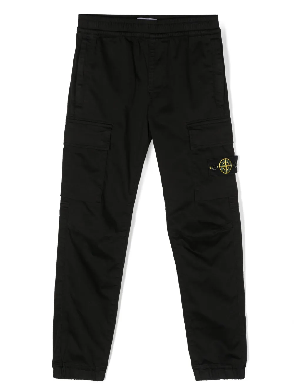 

Зауженные брюки карго Stone Island Junior, черный