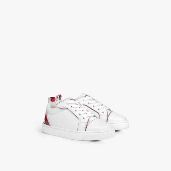 Кожаные низкие кеды Funnyto с логотипом для 4–9 лет Christian Louboutin, цвет bianco — фото 3