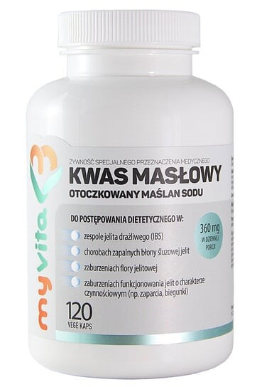 

Масляная кислота (бутират натрия) 360 мг MyVita - 120 капсул