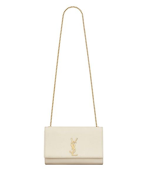 

Маленькая сумка Kate из кожи с тиснением Grain De Poudre Saint Laurent, цвет White