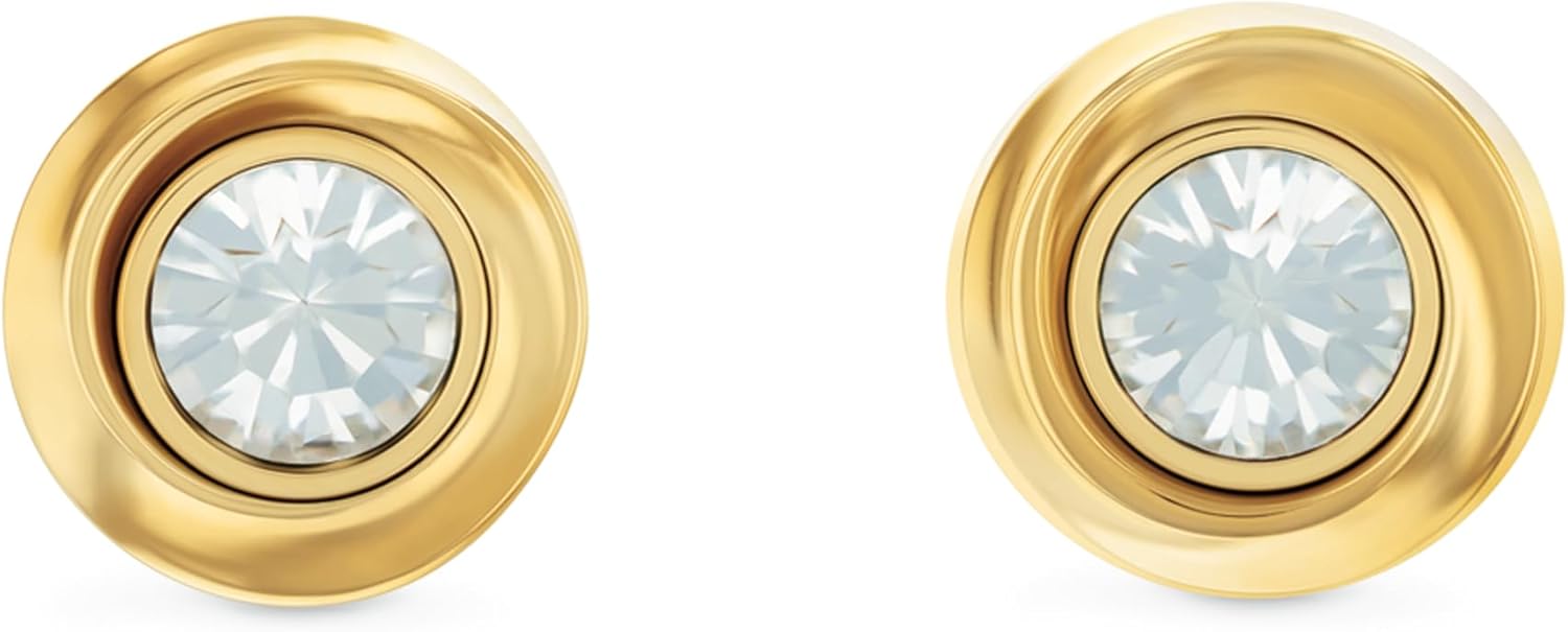 

Женские украшения Calvin Klein - серьги из нержавеющей стали с витым безелем - модный аксессуар на любой случай - подарок для нее, Gold Plated