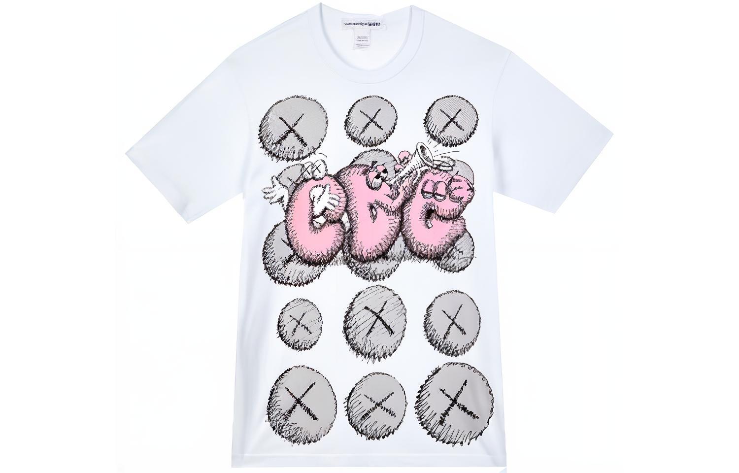 

Футболка Comme Des Garcons Shirt X Kaws CDG, белая