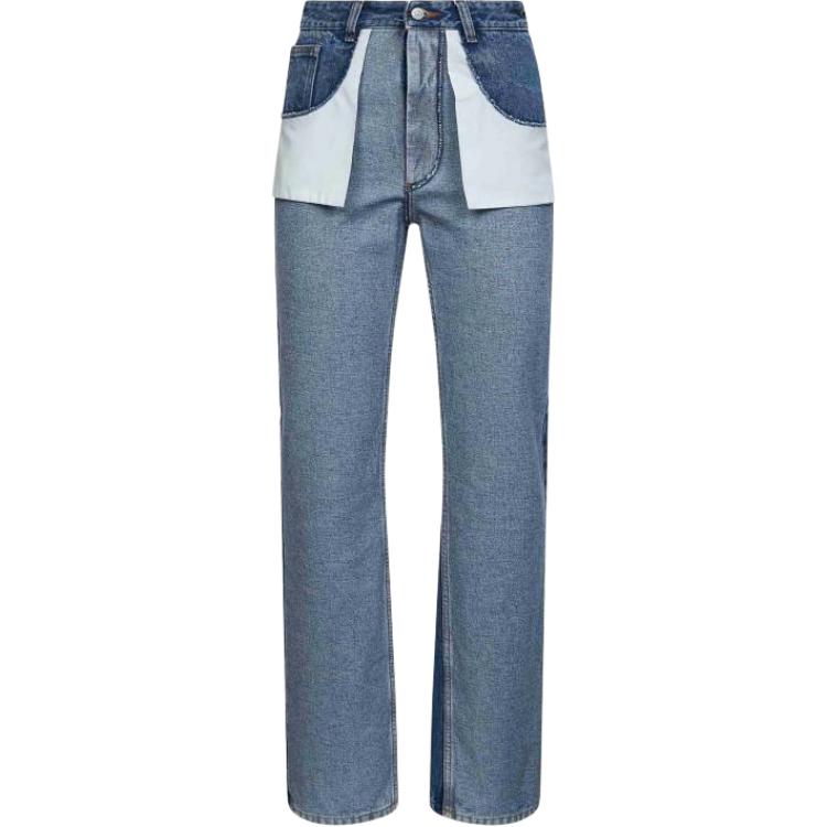 

Числовой патч джинсы прямого кроя MM6 Maison Margiela, синий