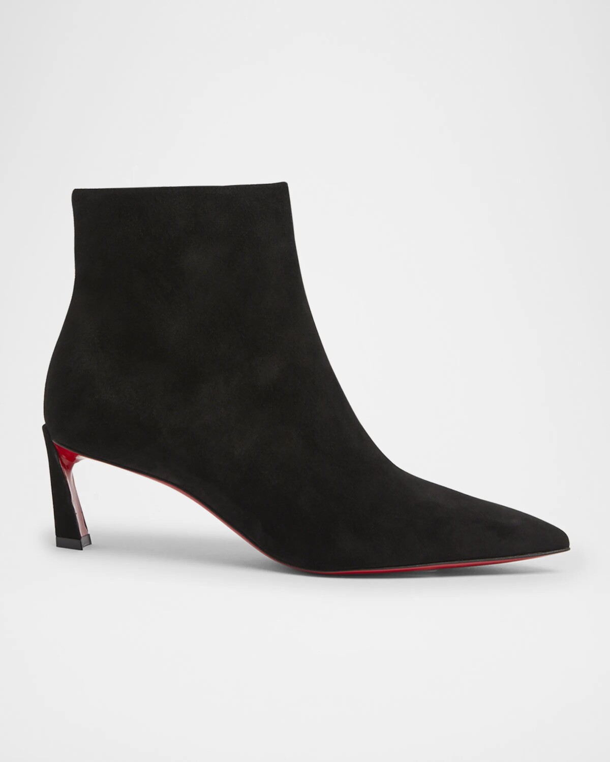 Замшевые ботильоны Condora до щиколотки с красной подошвой Christian Louboutin, черный