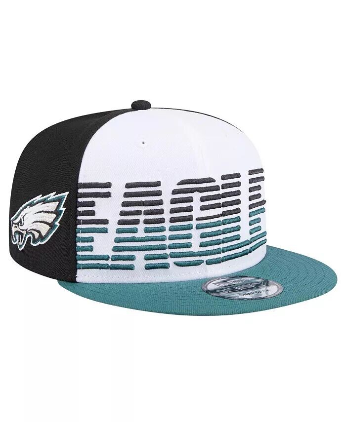 

Мужская белая/полночно-зеленая кепка Philadelphia Eagles Throwback Space 9Fifty Snapback New Era, белый