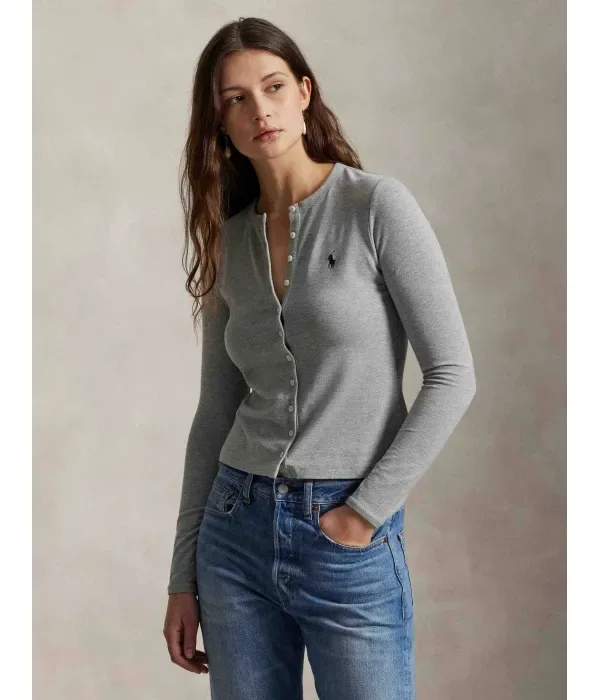 Блуза regular fit Polo Ralph Lauren, серый