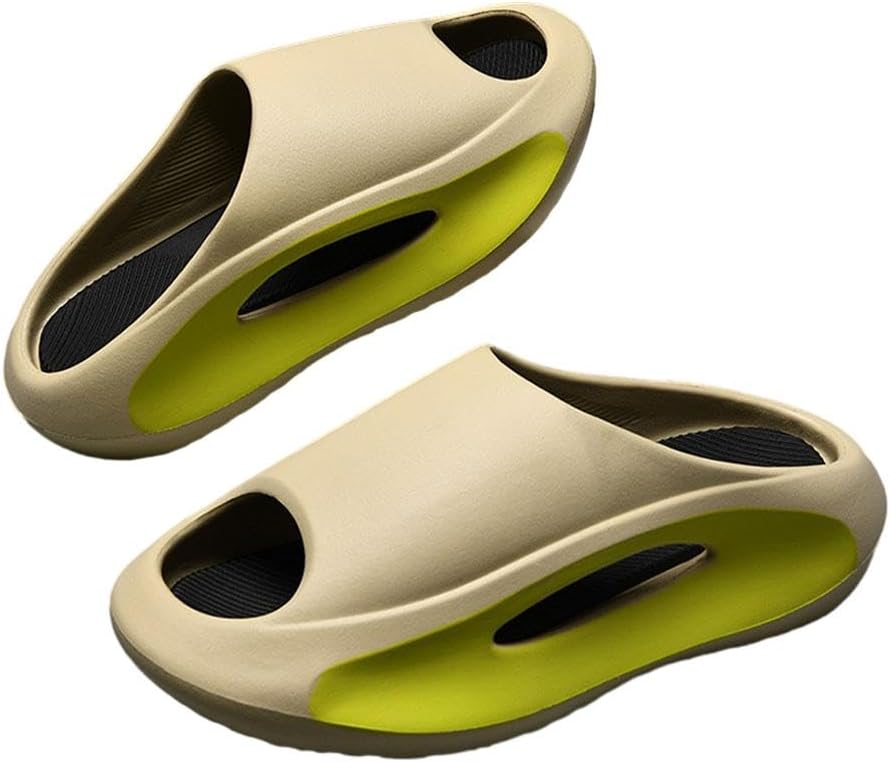 

Мужские шлепанцы с открытым носком, повседневные шлепанцы и сандалии EVA, противоскользящая толстая подошва, легкие и износостойкие, подходят для носки дома и на улице, на пляже Bydzkj, хаки