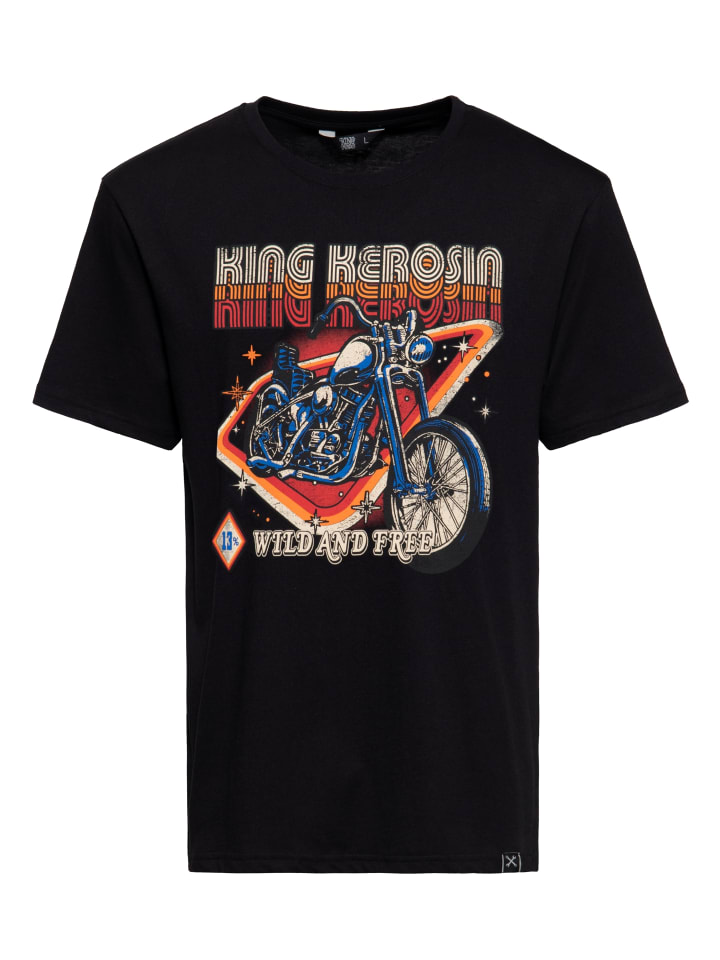

Футболка с принтом King Kerosin Wild & Free черного цвета King Kerosin, Черный, Футболка с принтом King Kerosin Wild & Free черного цвета King Kerosin
