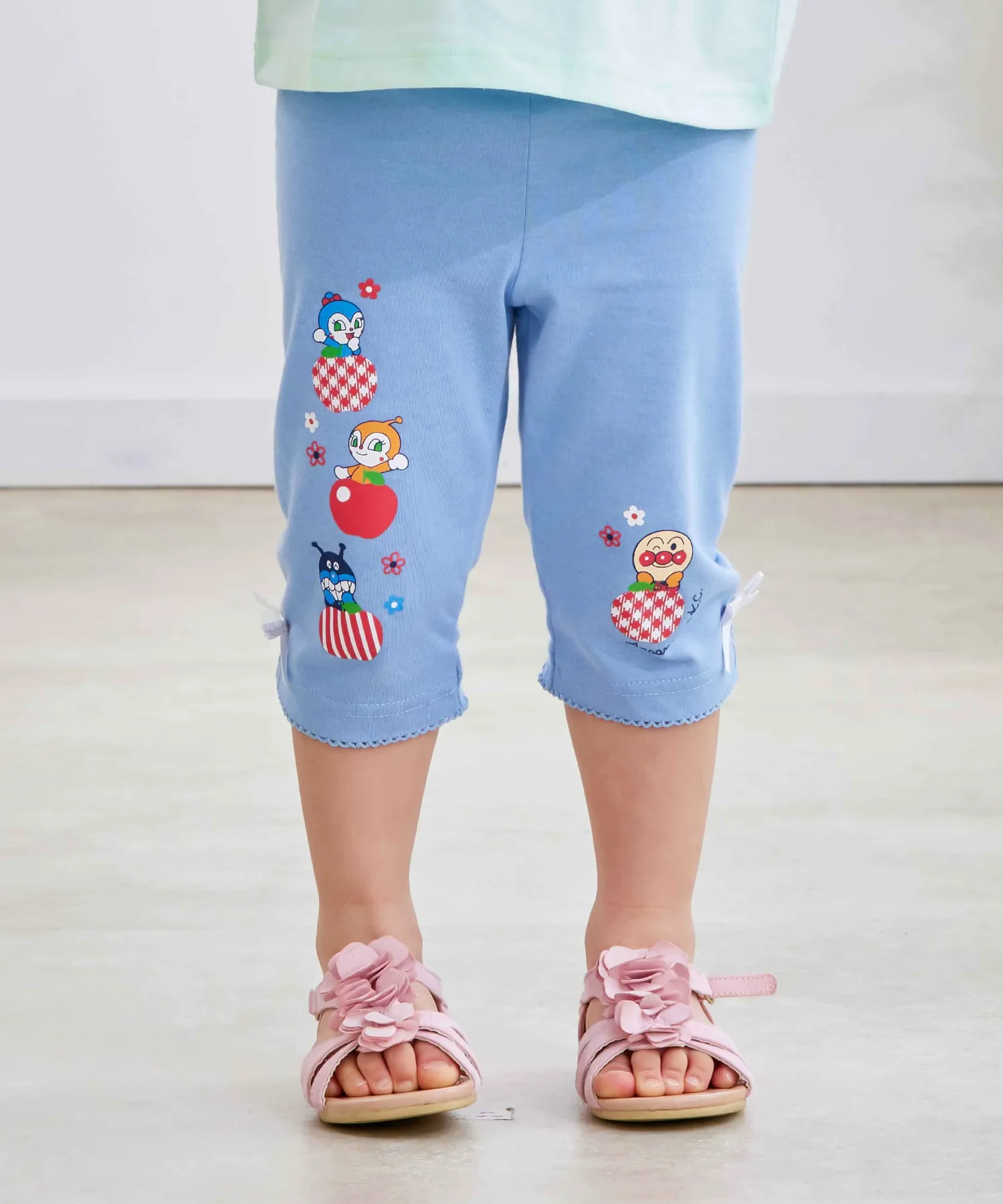 Детская коллекция ANPANMAN / (K) Леггинсы с принтом яблок, длина 6 дюймов Anpanman Kids Collection, blue