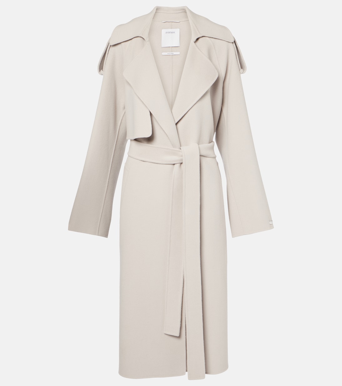 

Шерстяное пальто с поясом Fiore Sportmax, Tortora