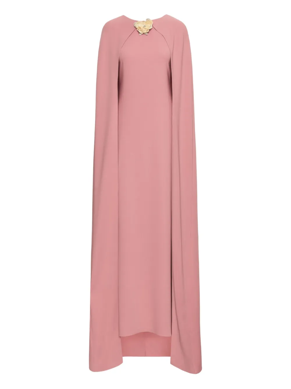 

Платье макси с круглым вырезом Oscar De La Renta, розовый