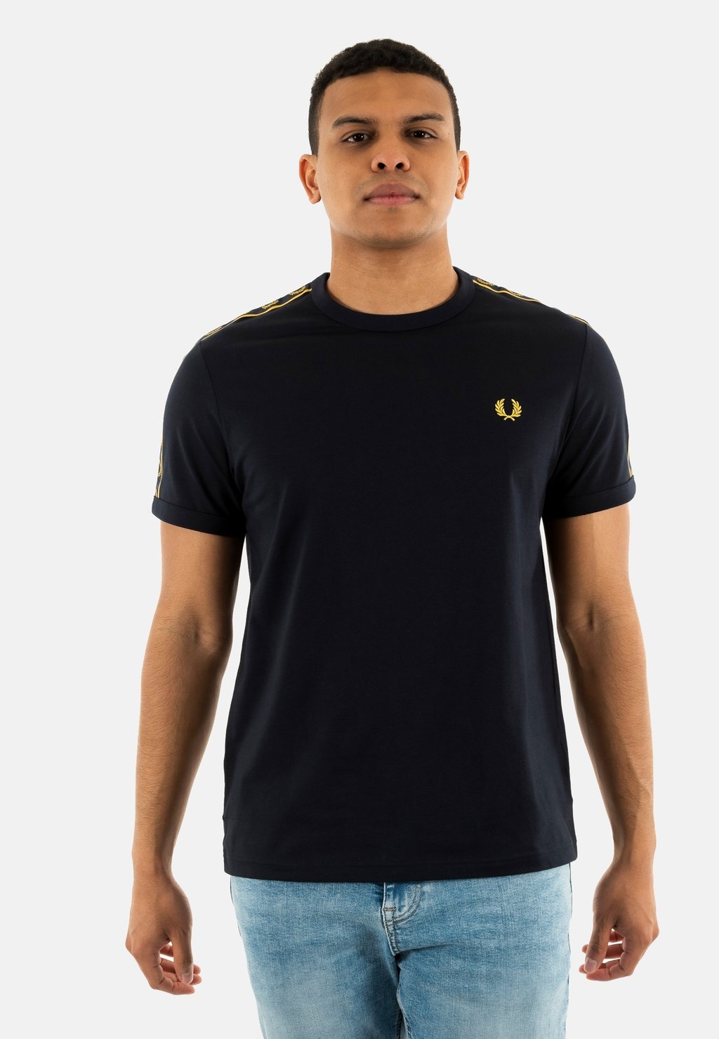 

Футболка с принтом Fred Perry, синий