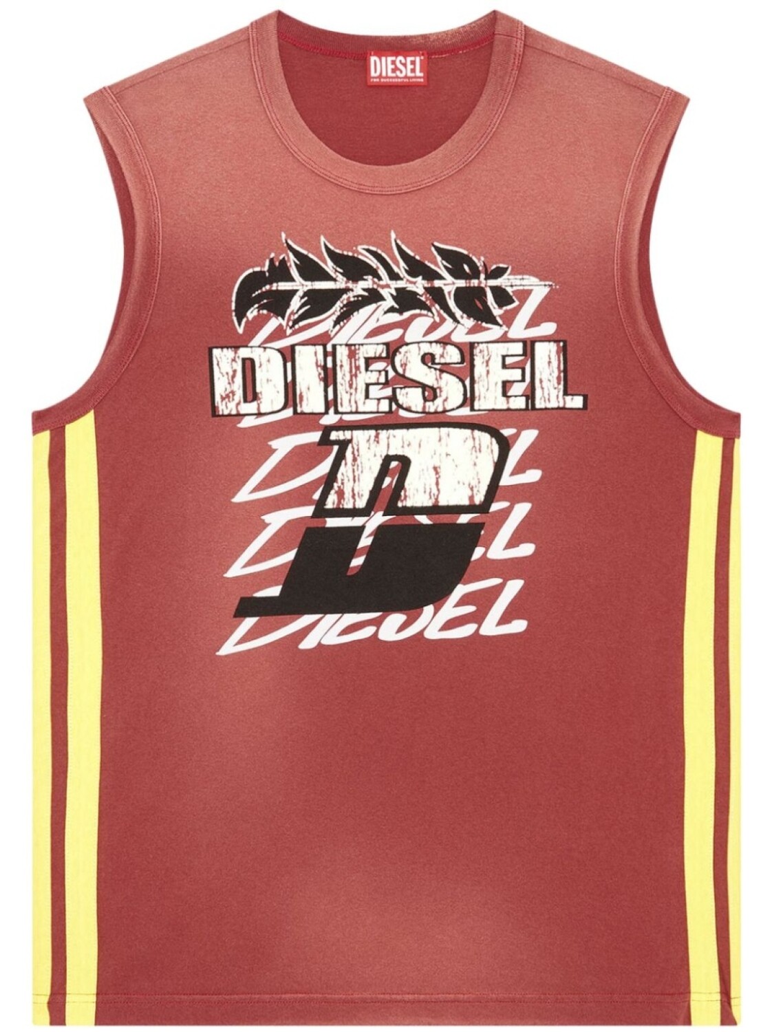 

Diesel хлопковый жилет T-Bisco-Stripe, красный