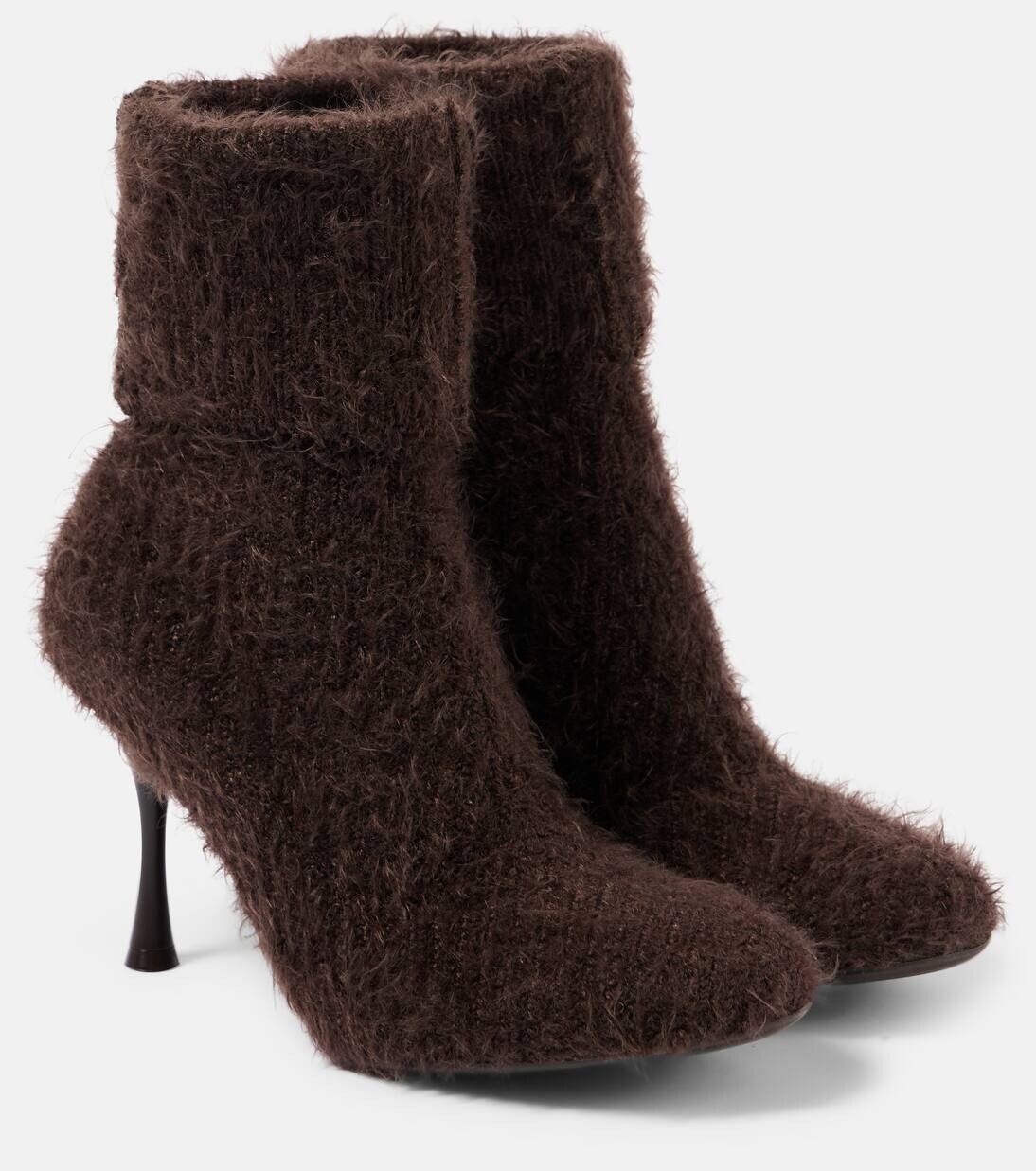 Сапоги-носки Finny 85 вязаные Gianvito Rossi, коричневый