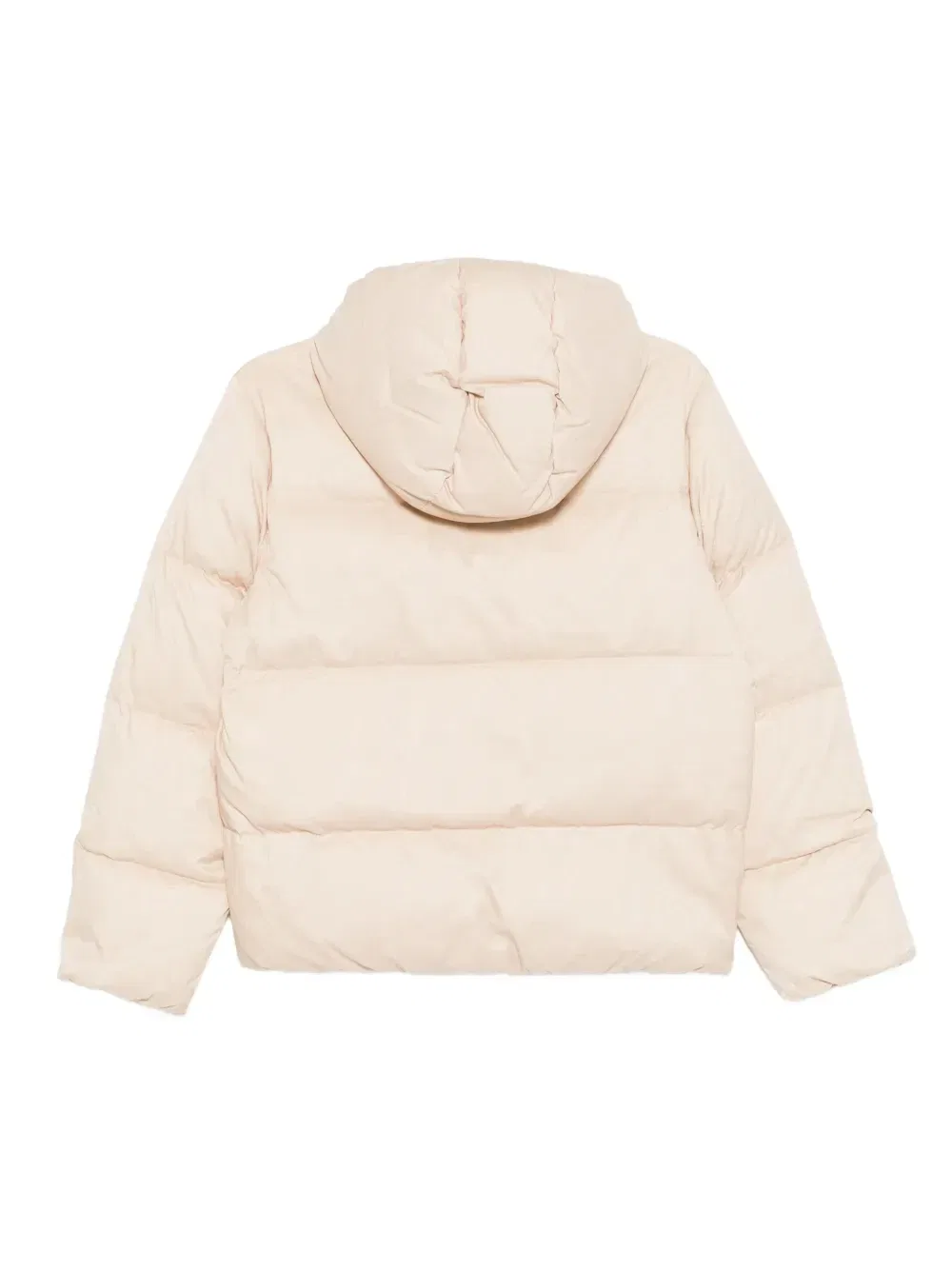 Стеганое пальто с жаккардовым узором Versace Kids, бежевый — фото 2