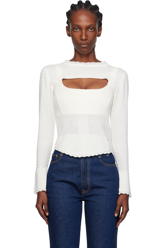 

Vivienne Westwood Белый корсетный топ "Мария"