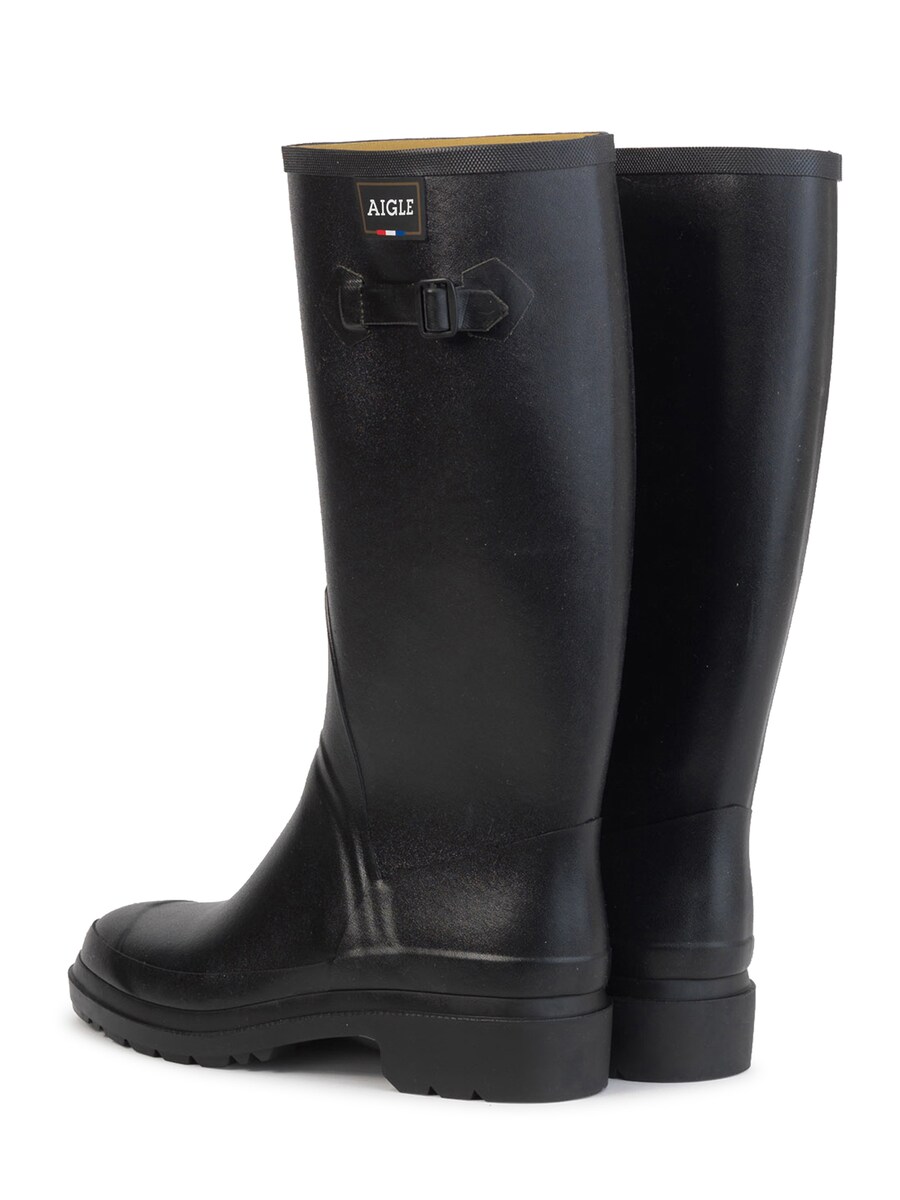 Женские резиновые сапоги AIGLE CESSAC LADY на каблуке, черный — фото 3