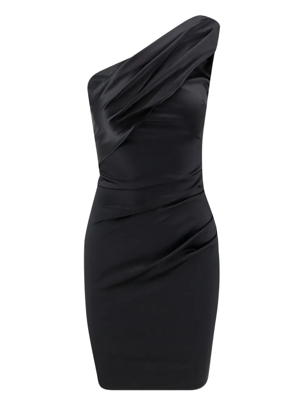 

Платье мини на одно плечо с драпировкой Chiara Boni La Petite Robe, черный