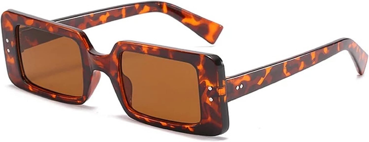 

Солнцезащитные очки AUGEN в стиле ретро-винтаж, узкие, прямоугольные, абстрактные, унисекс, с защитой UV400, средний размер (коричневые, 127) - упаковка из 1 шт, Brown