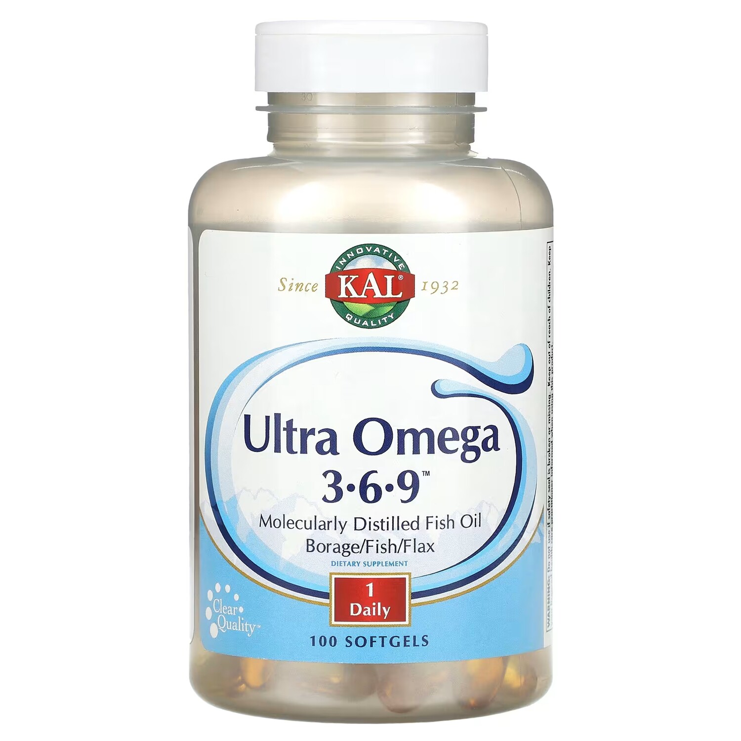 

Добавка Kal Ultra Omega 3-6-9, 100 мягких таблеток