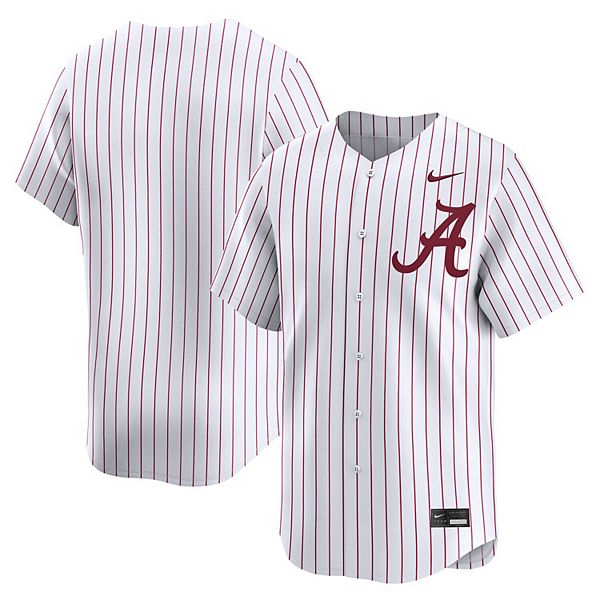 Мужская белая бейсбольная футболка Alabama Crimson Tide College Limited Nike — фото 2