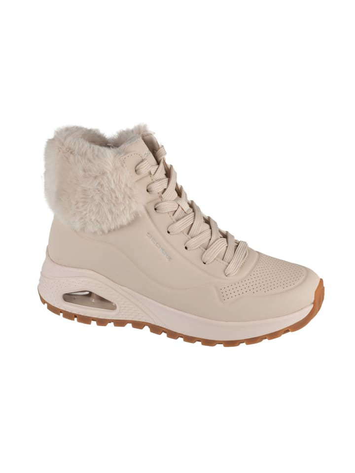 Ботинки женские зимние Skechers Uno Rugged из синтетического материала, бежевый