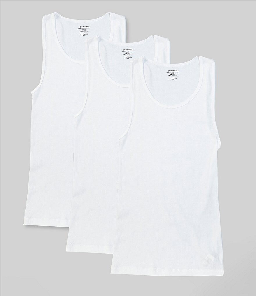 

Calvin Klein Cotton Classics, комплект из 3 однотонных майок, белый