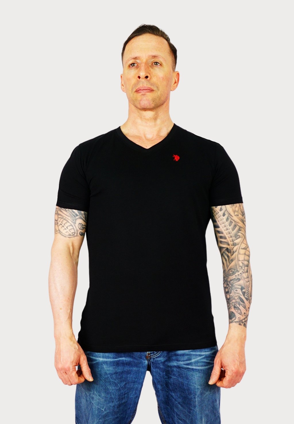 

Базовая футболка 2 PACK SHORTSLEEVE V-NECK U.S. Polo Assn., черный