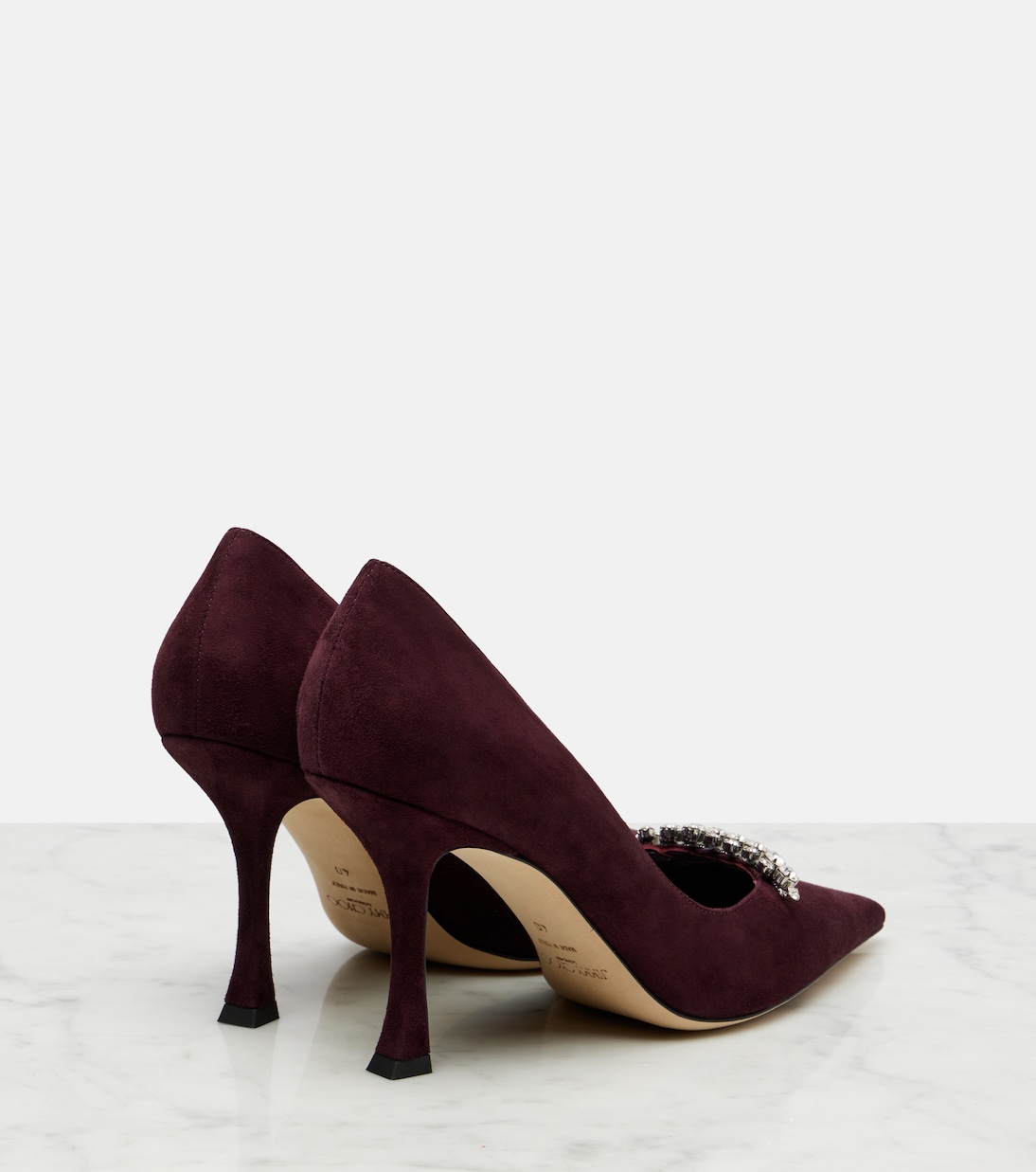 Замшевые туфли Belinda 90, украшенные кристаллами Jimmy Choo, Deep Merlo — фото 2