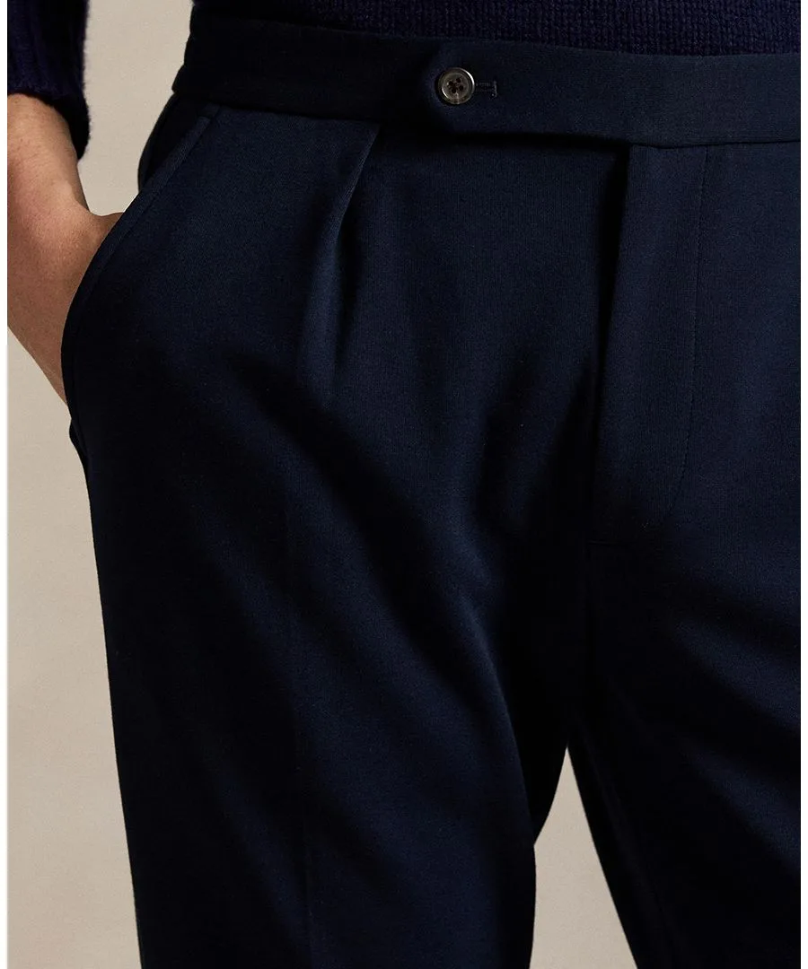 Мужские брюки из двойной вязки Polo Ralph Lauren, aviator темно-синий — фото 3