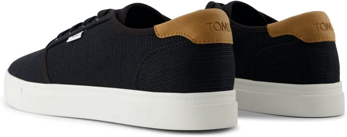 Мужские кеды TOMS Carlo 2.0 на шнуровке - черные, черный — фото 3