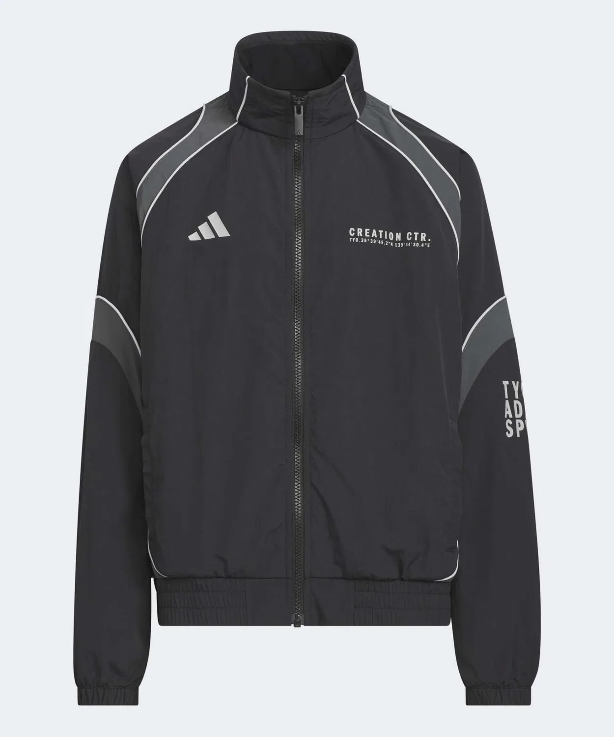 Куртка детская adidas Brand Love свободного кроя, легкая тканая, черная