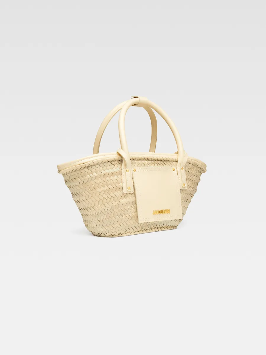 

Мини-сумка-корзинка для пляжа Le petit panier Soli Jacquemus, слоновая кость