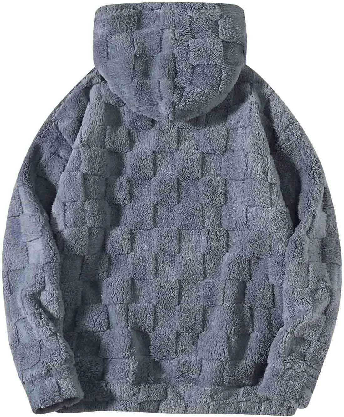 Толстовка с капюшоном Fleece Sherpa Pullover 3D Grid с карманами — фото 4