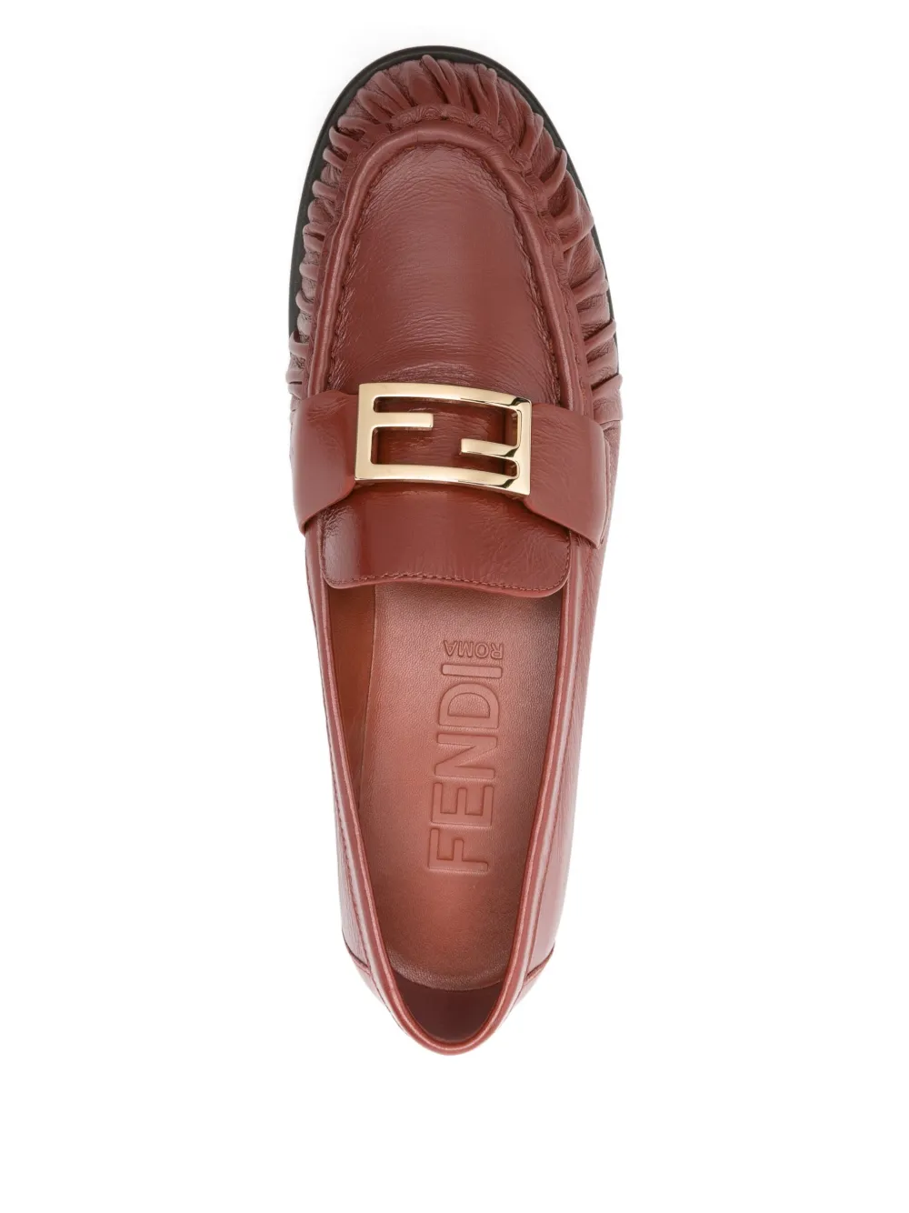 Лоферы Baguette Fendi, красный — фото 4
