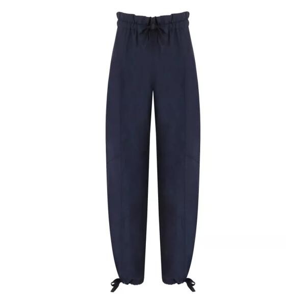 

Брюки drawstring trousers Ganni, синий