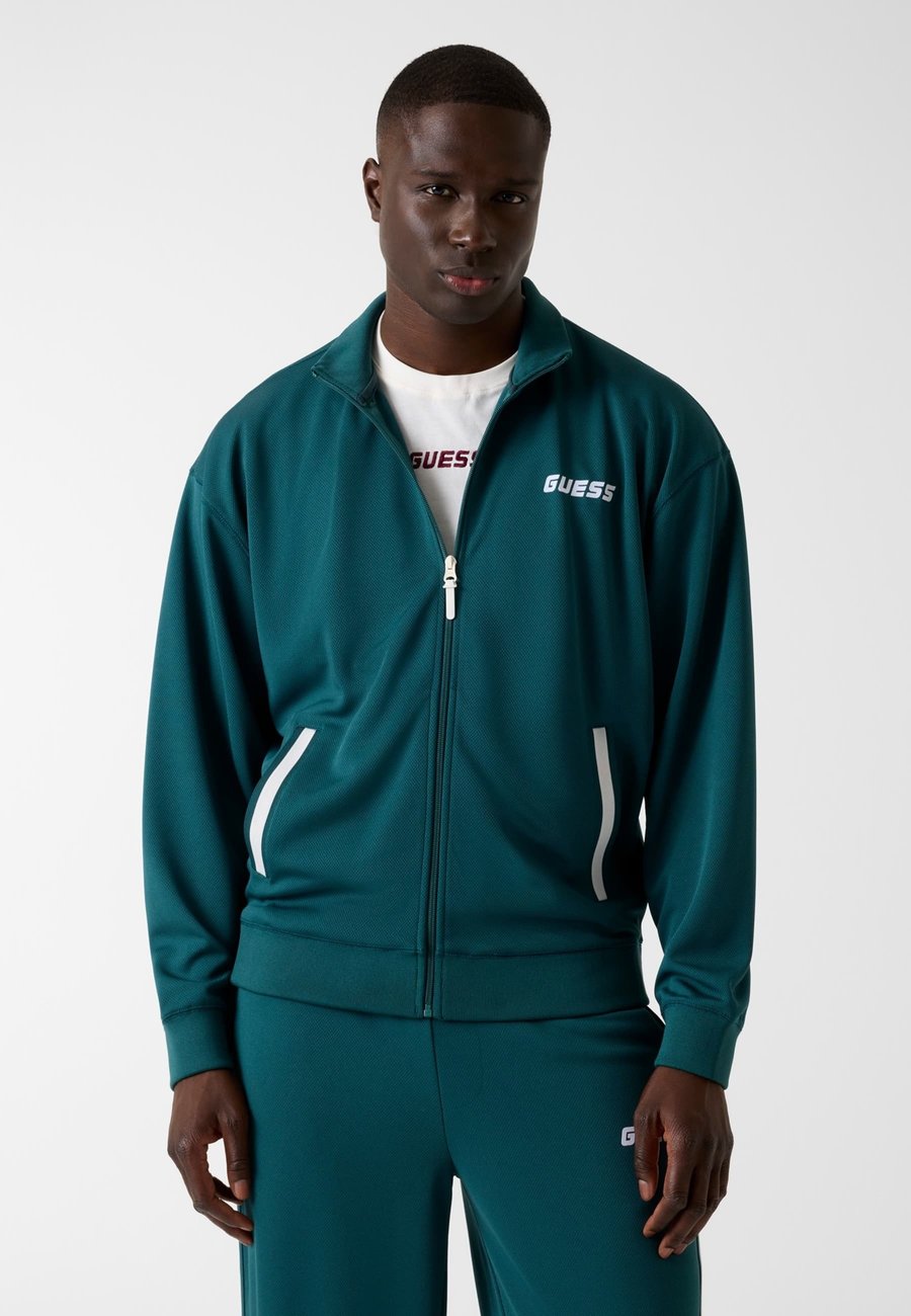 

Толстовка Guess MIT HOHEM KRAGEN UND DURCHGEHENDEM REISSVERSCHLUSS, Wassergrün/Green