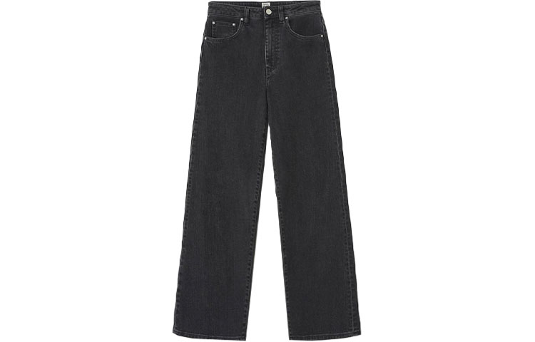 

Джинсы с высокой талией и расклешенными штанинами TOTEME, черный