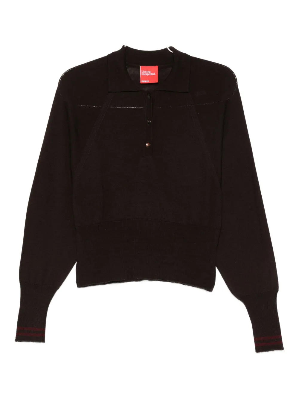 

Поло на пуговицах Merci, коричневый