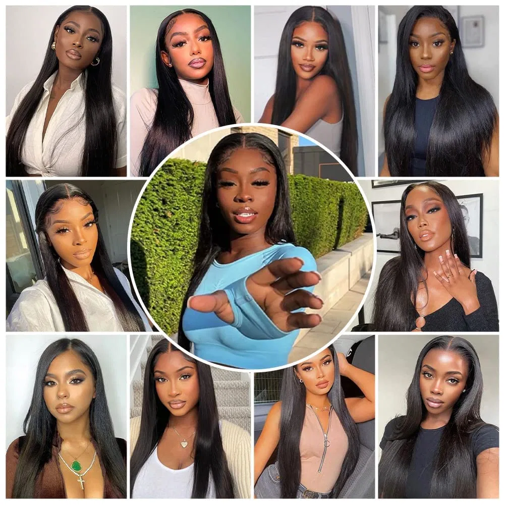 Прямые пучки бразильских натуральных волос 16 18 20 дюймов Volvetwig, Straight Bundles #1B Natural Black — фото 4