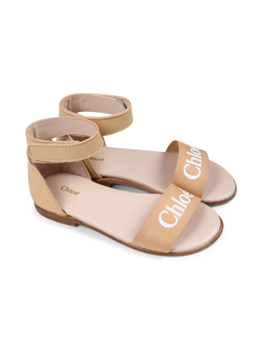 

Сандалии с логотипом Chloé Kids, розовый