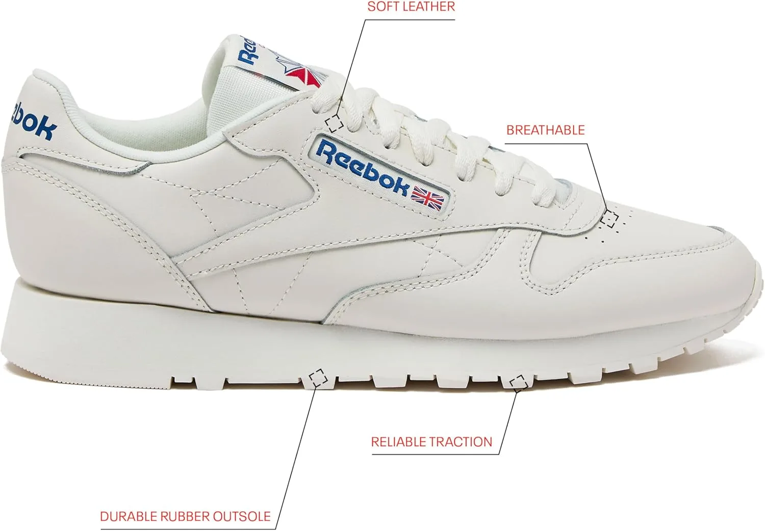 Мужские кроссовки Reebok Club C 85 Amazon Renewed, красный/синий — фото 2