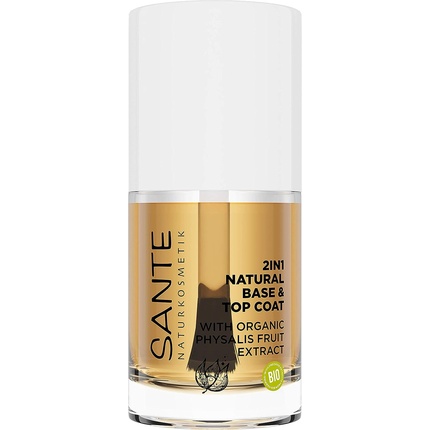 

SANTE Naturkosmetik 2-в-1 натуральная основа и верхнее покрытие с органическим экстрактом плодов физалиса 10 мл