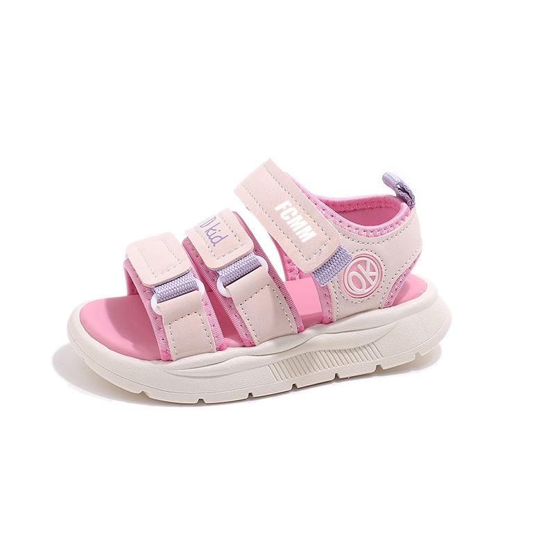 

Сандалии детские, противоскользящие, дышащие, низкие FCMM, розовый/красная