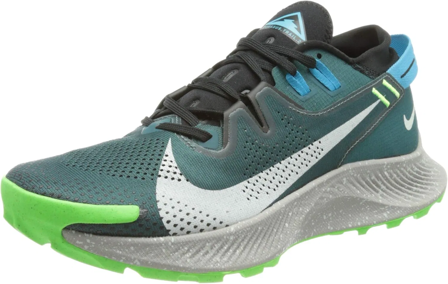 Мужские беговые кроссовки Nike Pegasus Trail 2, Dark Teal Green Light Silver Black Light Blue Fury Green Strike