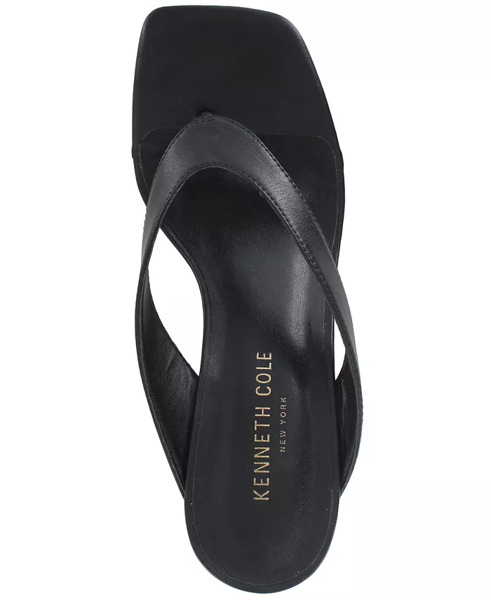 Женские босоножки-стринги Susannah Dress Wedge Kenneth Cole New York, черный — фото 4