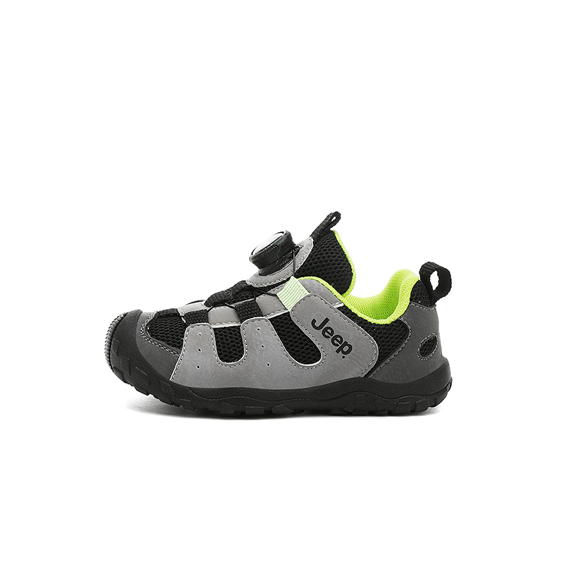 

Нескользящие износостойкие низкие повседневные кроссовки для детей Jeep, серый/черный