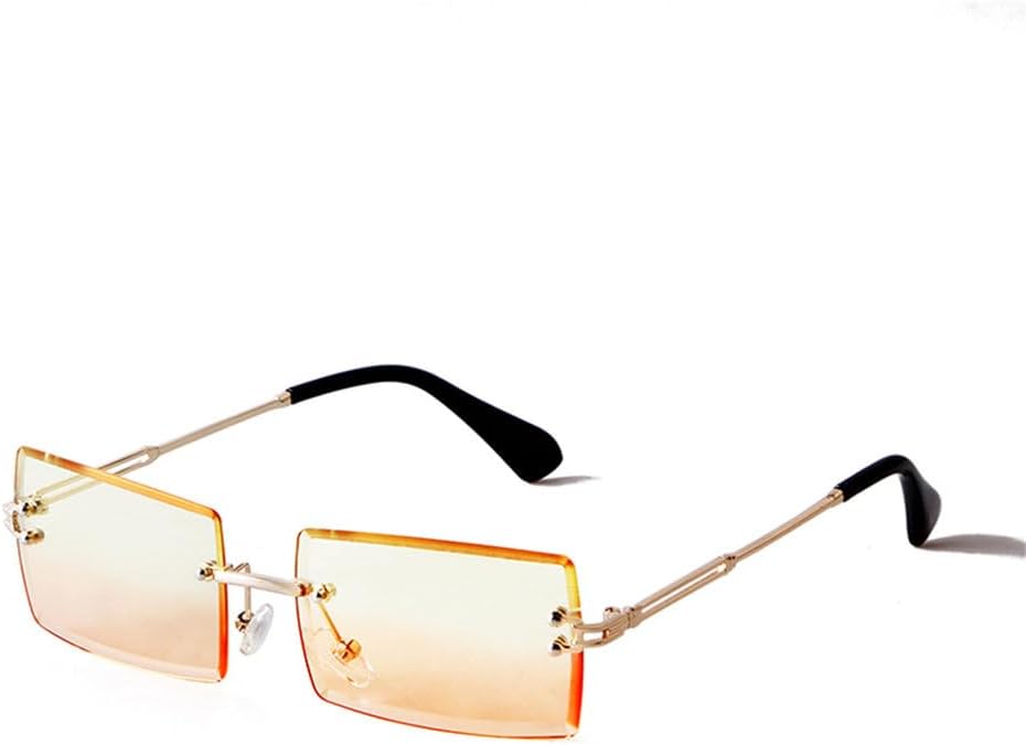 

Солнцезащитные очки LVTFCO без оправы, прямоугольной формы, для женщин и мужчин, с градиентным покрытием, защитой от УФ-излучения UV400, винтажные, для путешествий, C11